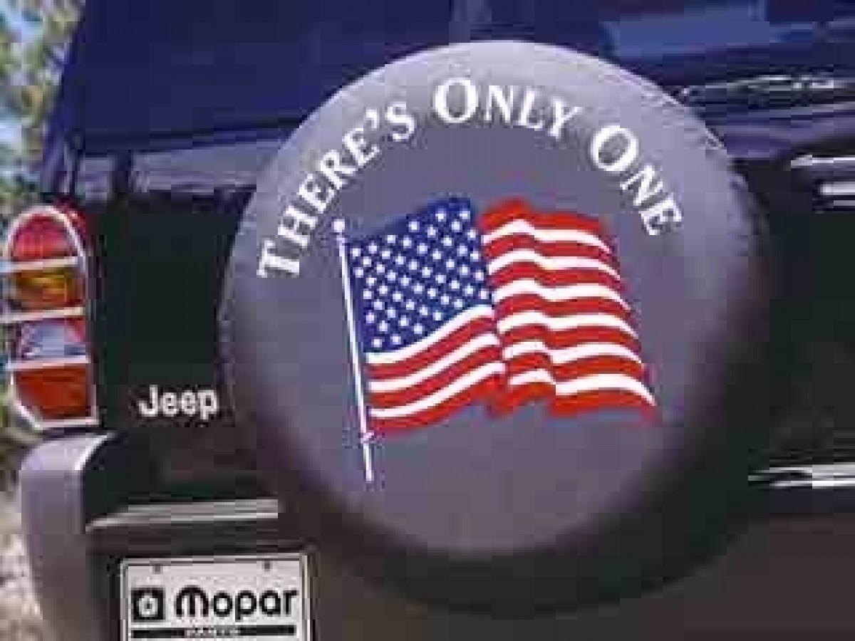 Authentic JSPAA Spare Tire Cover Cloth American Flag Logo